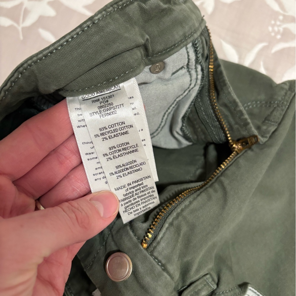 Good American Olive Green Wide-Leg Jeans - Picture 8 of 8